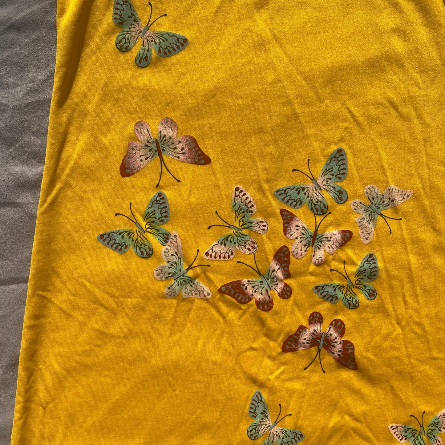 Yellow Butterfly Mini Dress