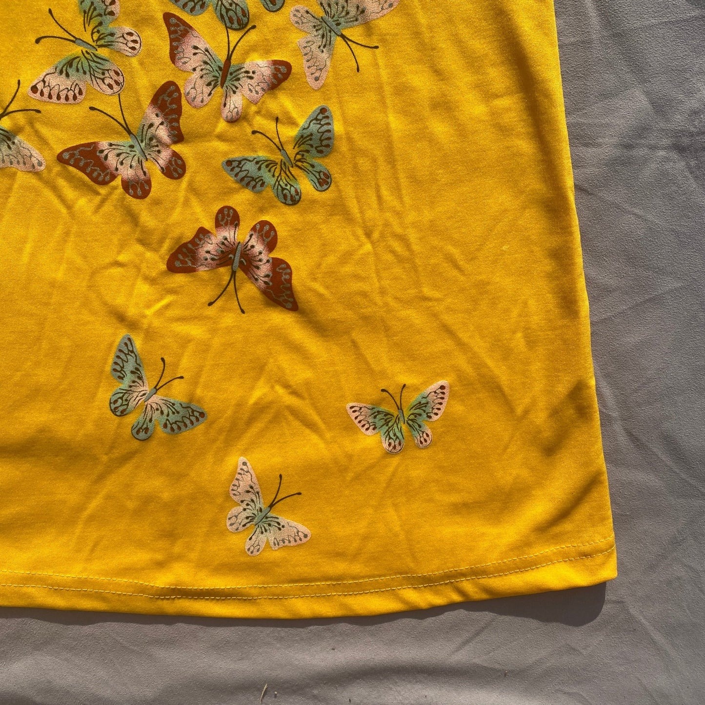 Yellow Butterfly Mini Dress