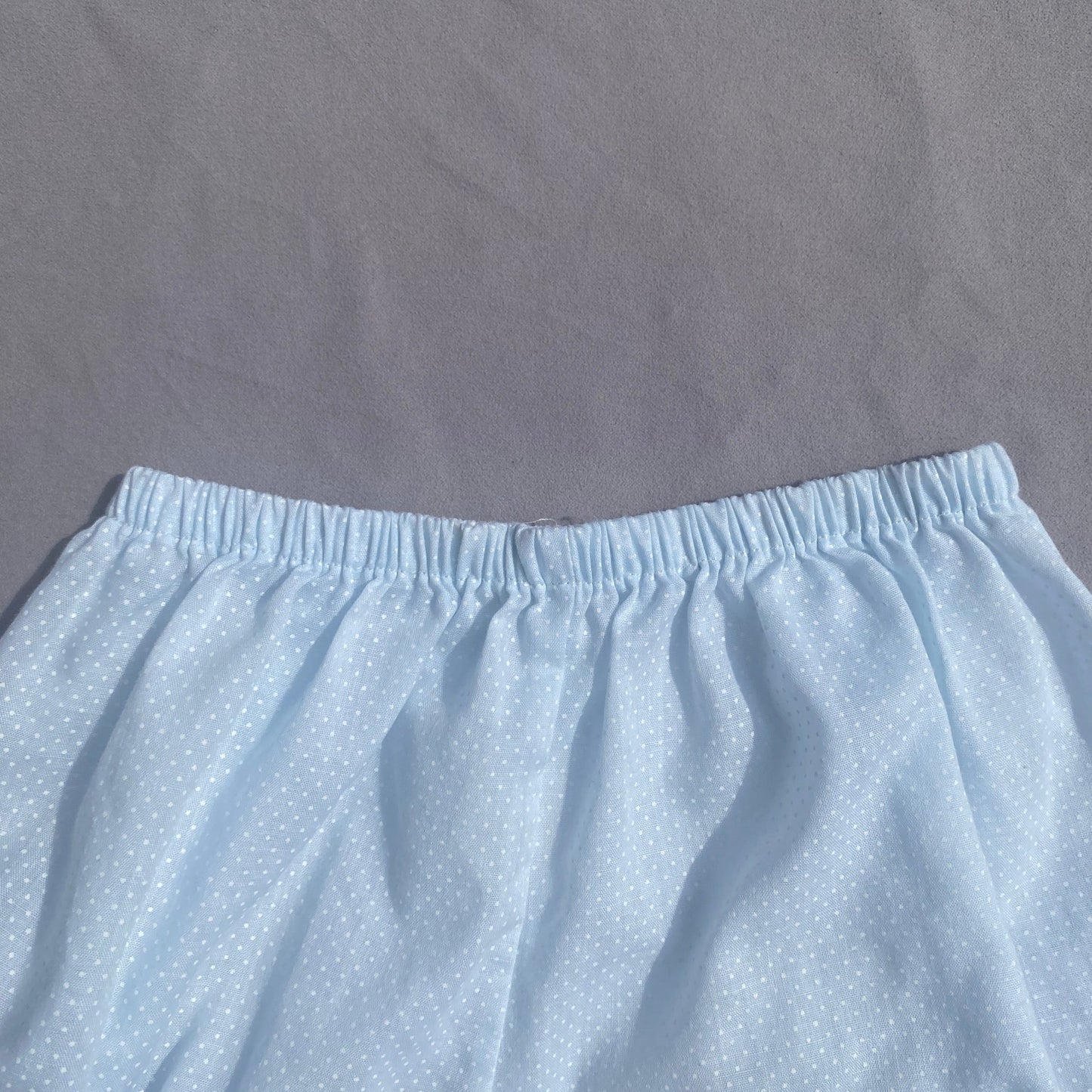 80s Baby Blue Frill Laced Bow Dress with Bloomers 3-6 Months Dress - Secondly