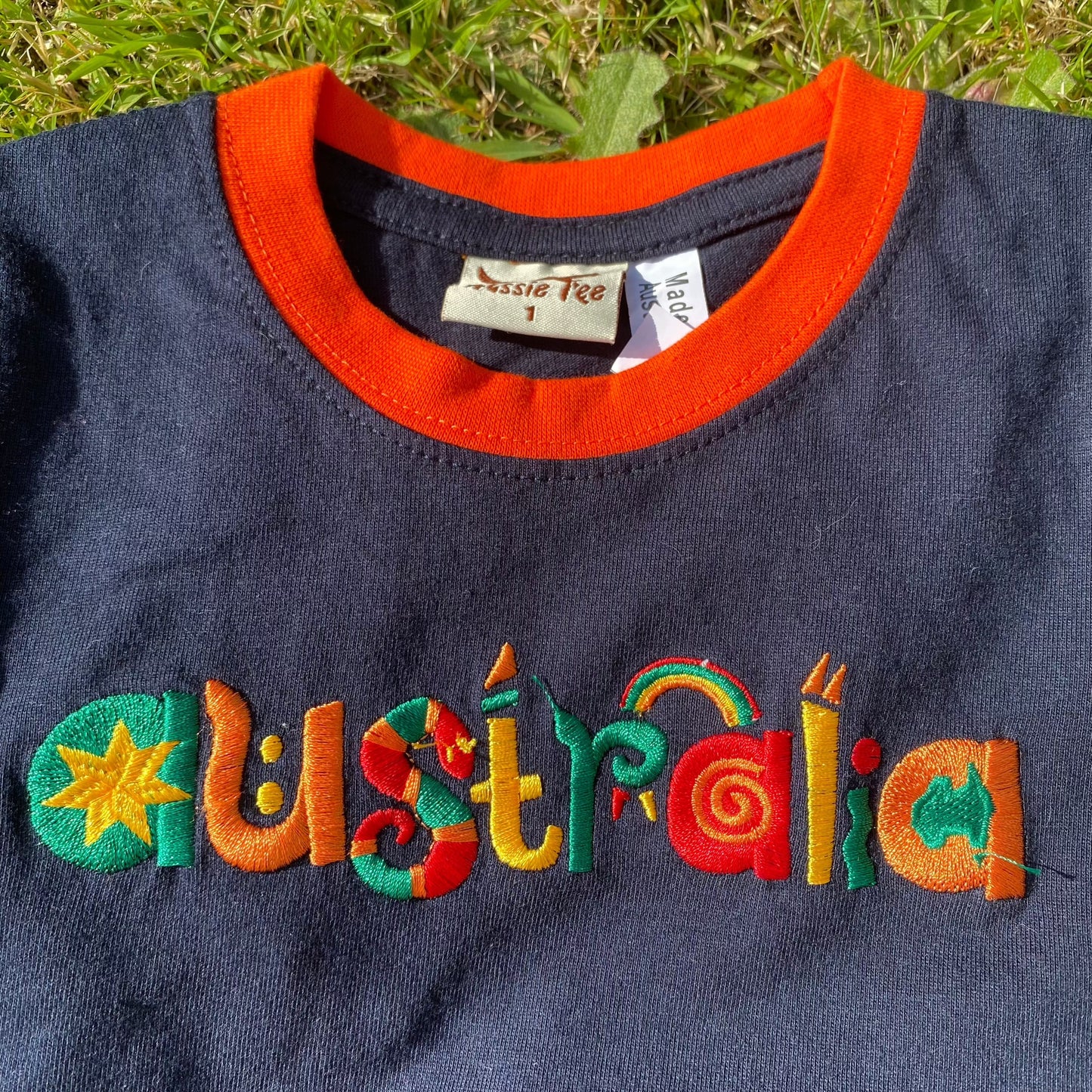 Australia Embroidered Spellout T-shirt