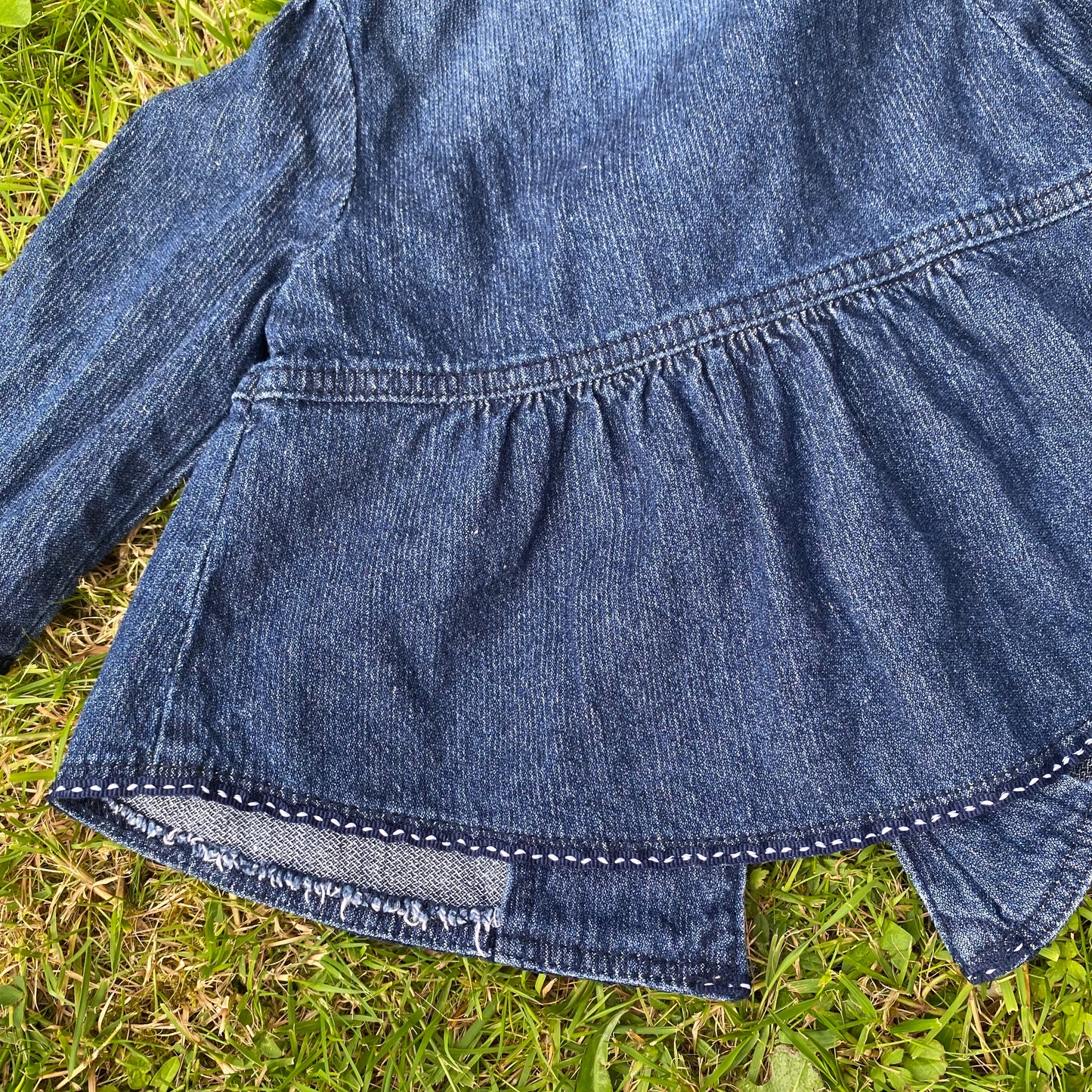Denim Overcoat Jacket Denim Embroidered - Secondly