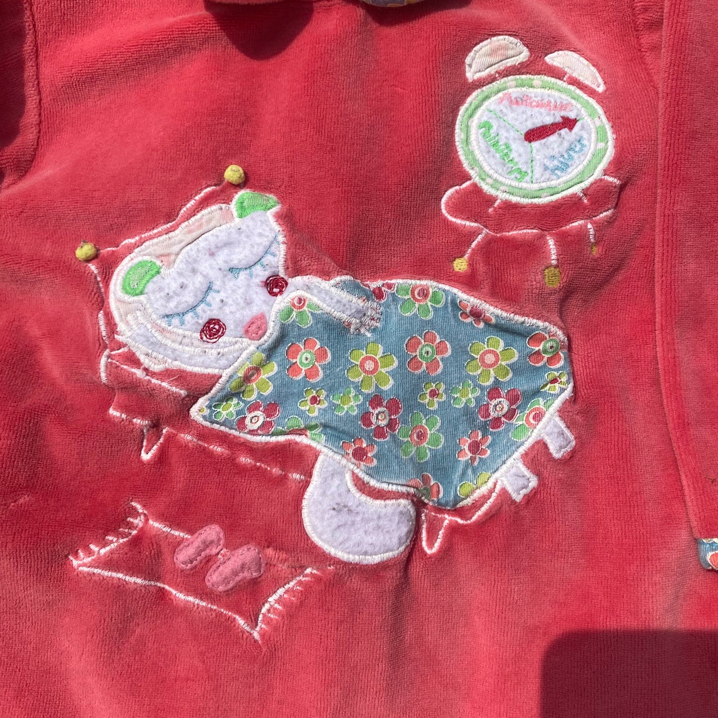 Embroidered Mouse Sleepsuit Onesie All in one Embroidered Footed - Secondly