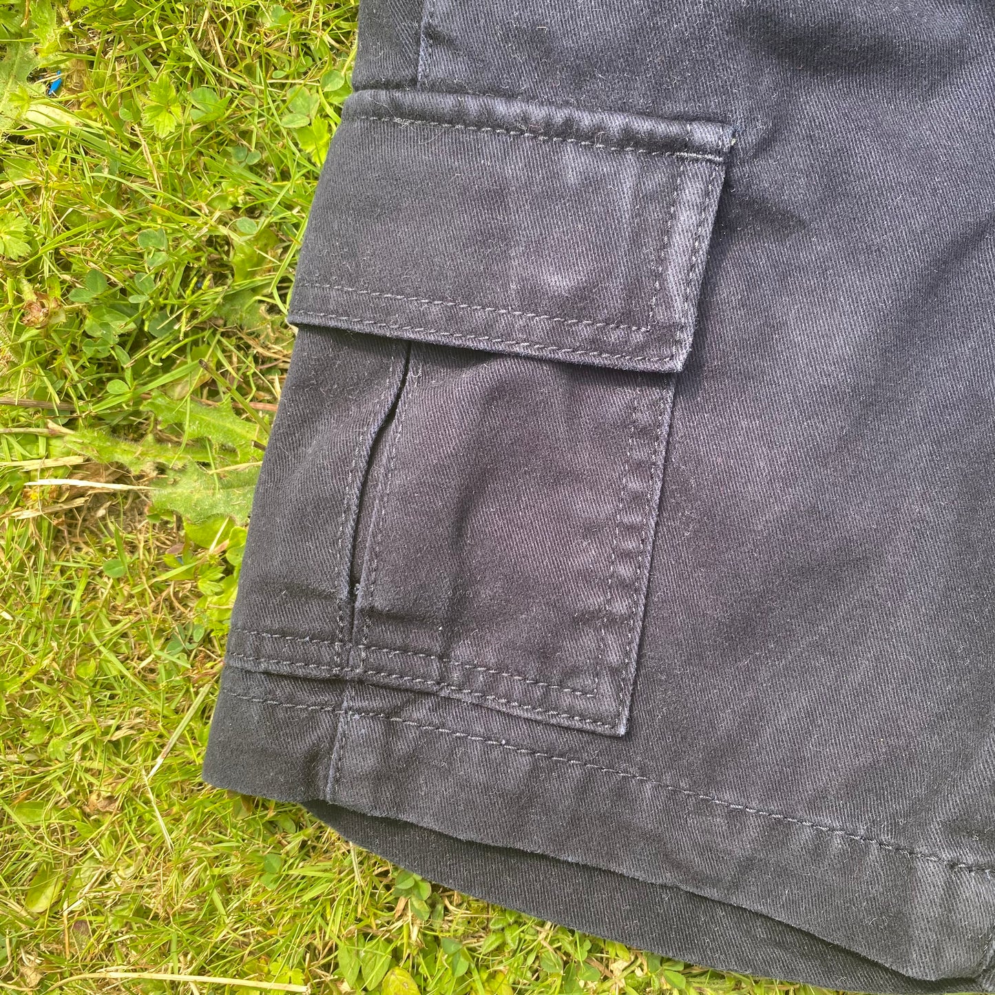 Blue Utility Cargo Shorts