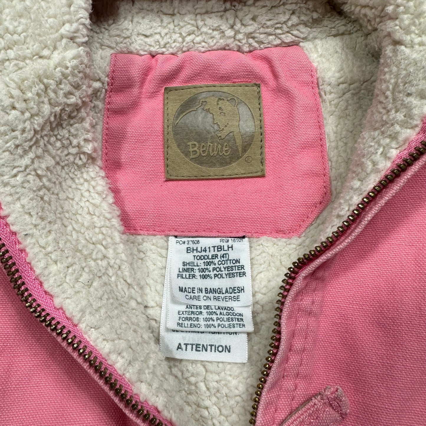 Pink Fleeced Hooded Jacket 4-5 Years