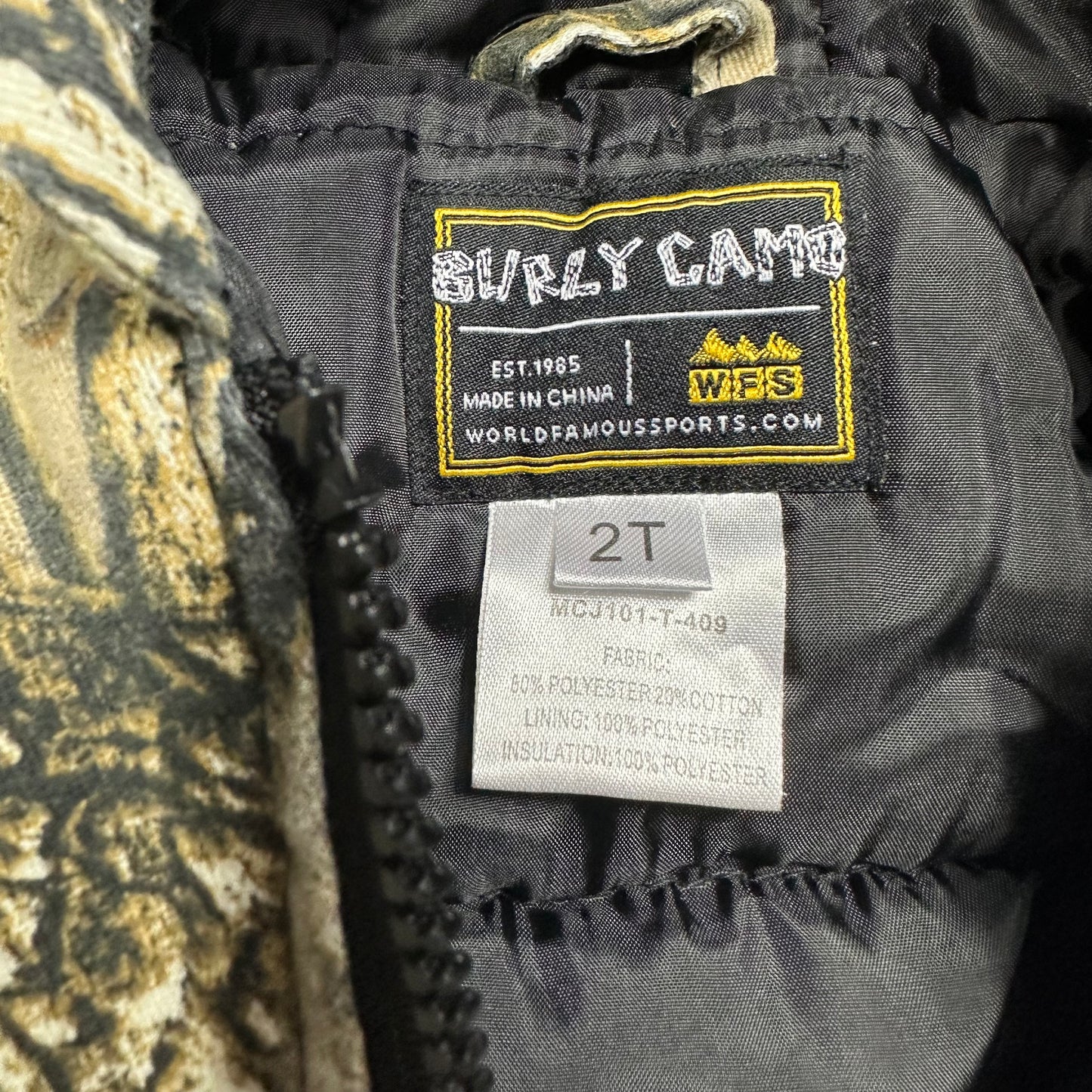 Camo Hooded Puffer Jacket 2-3 Years
