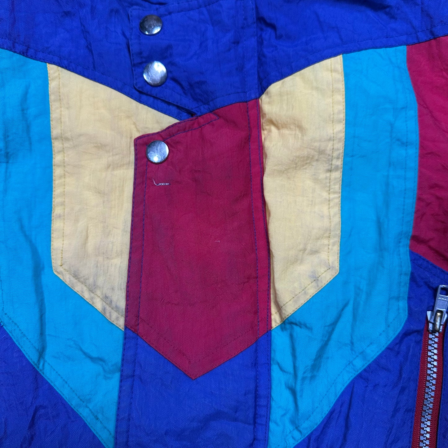 80s Colour Block Puffer Jacket 4-5 Years