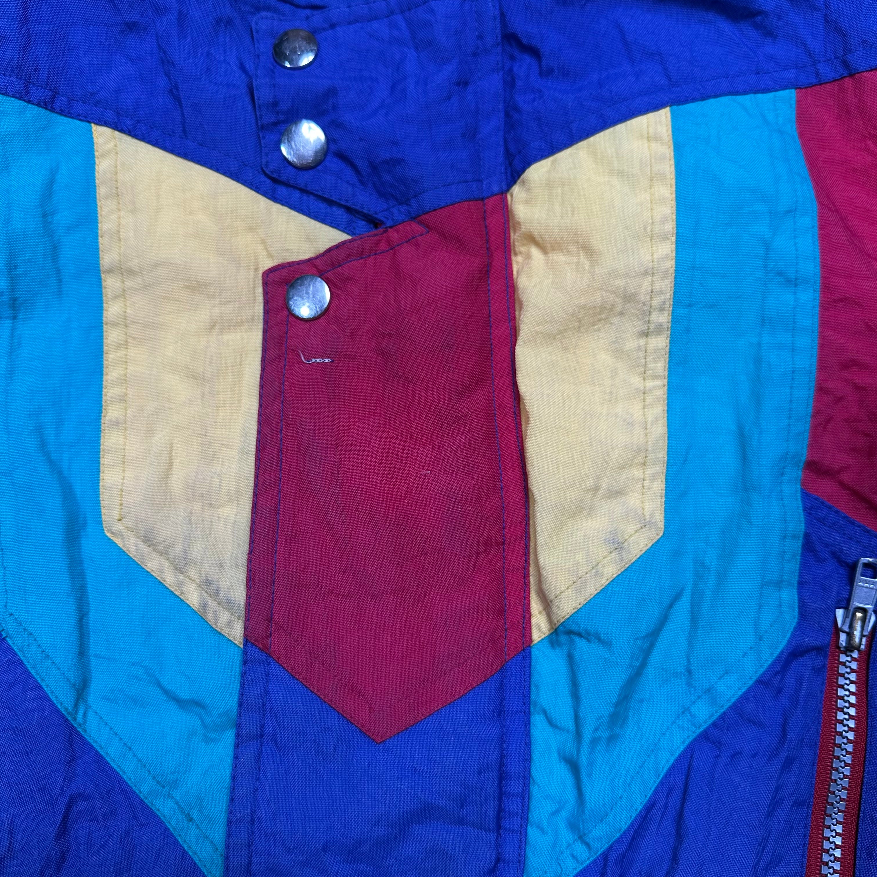 80s Colour Block Puffer Jacket 4-5 Years