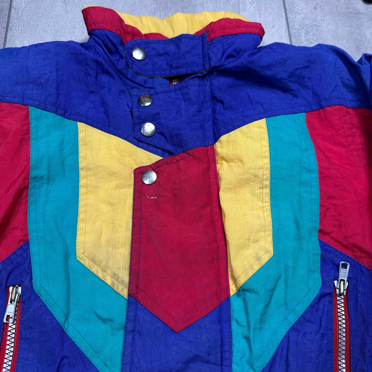80s Colour Block Puffer Jacket 4-5 Years