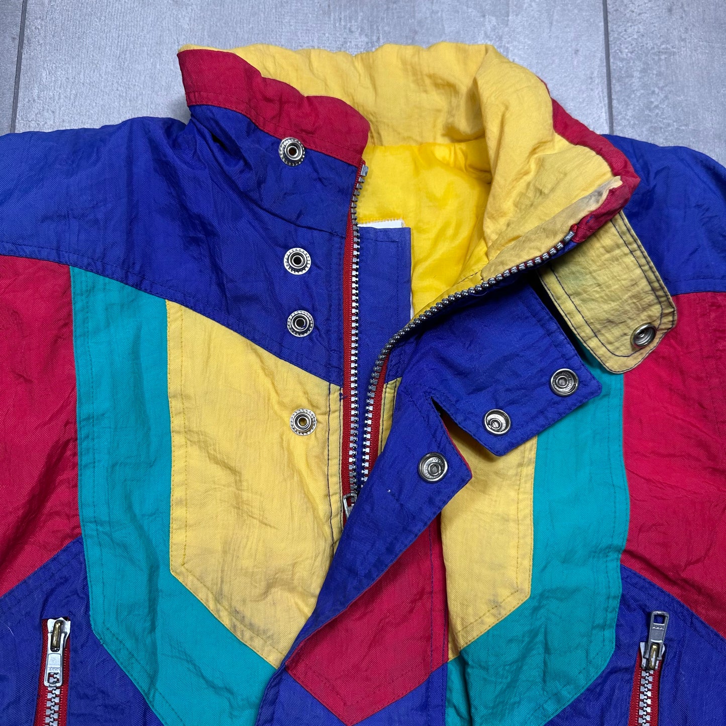 80s Colour Block Puffer Jacket 4-5 Years
