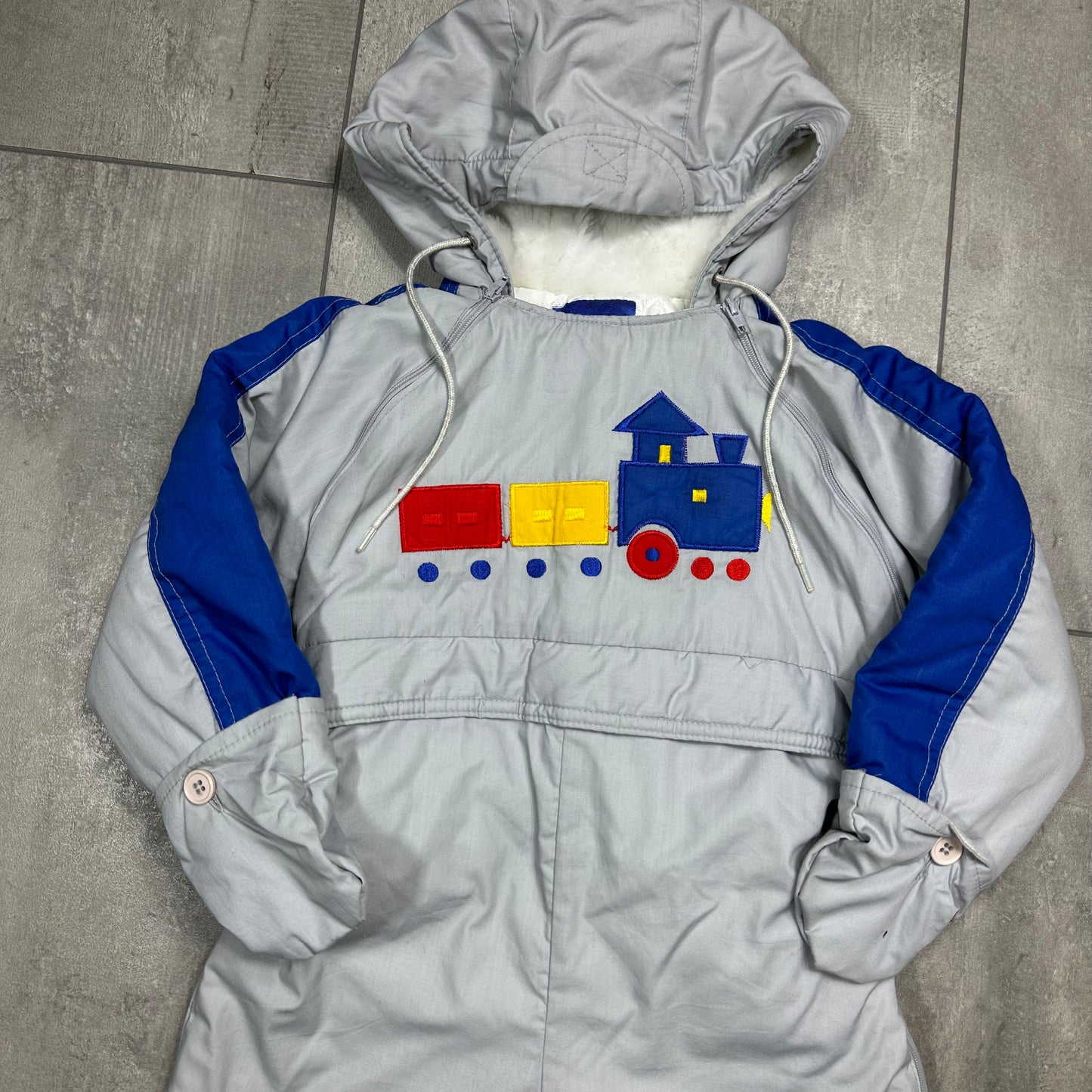 Train Embroidered Ski Suit 18-24 Months