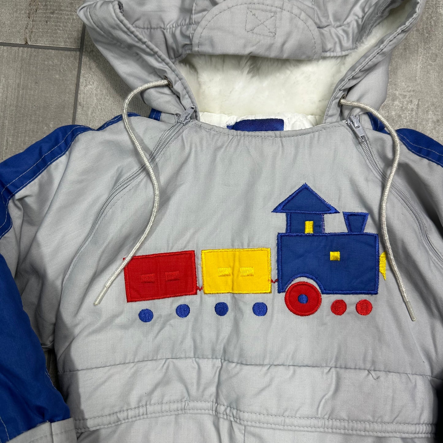 Train Embroidered Ski Suit 18-24 Months