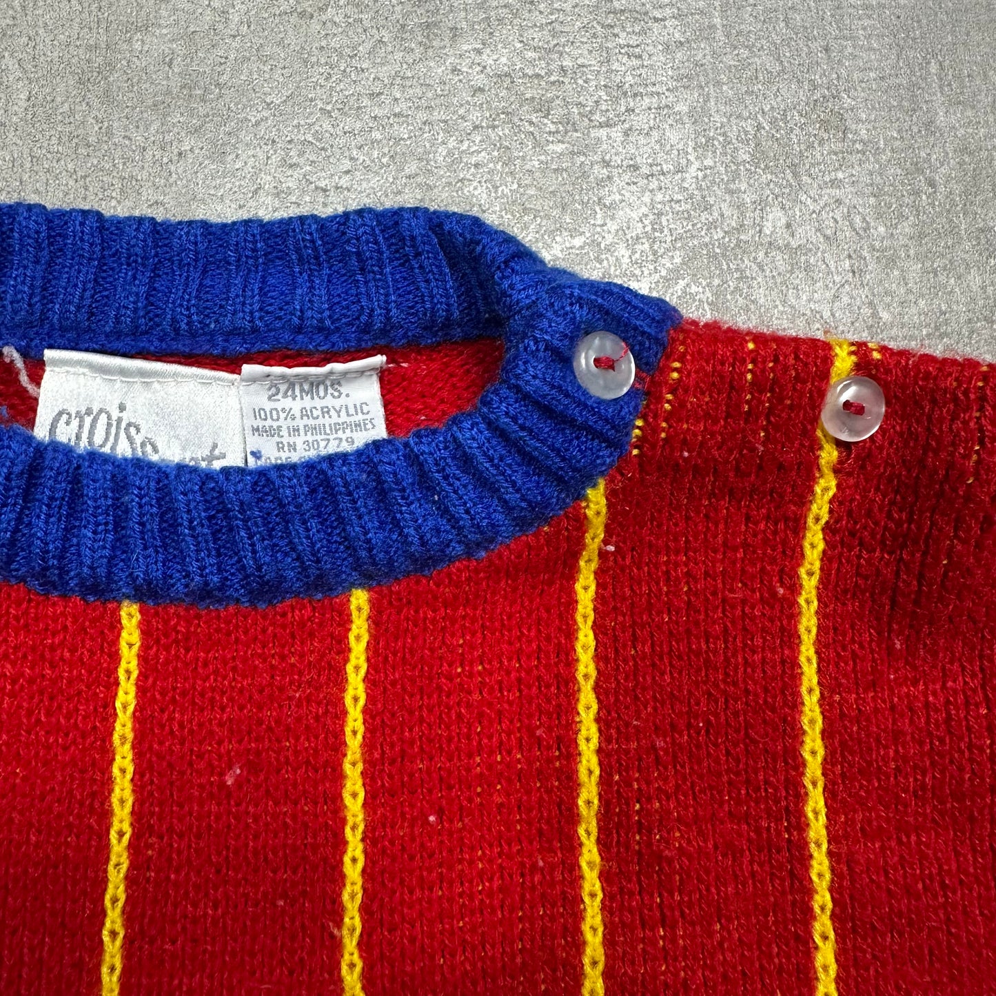 Handmade Teddy Intarsia Knit 6-7 Years