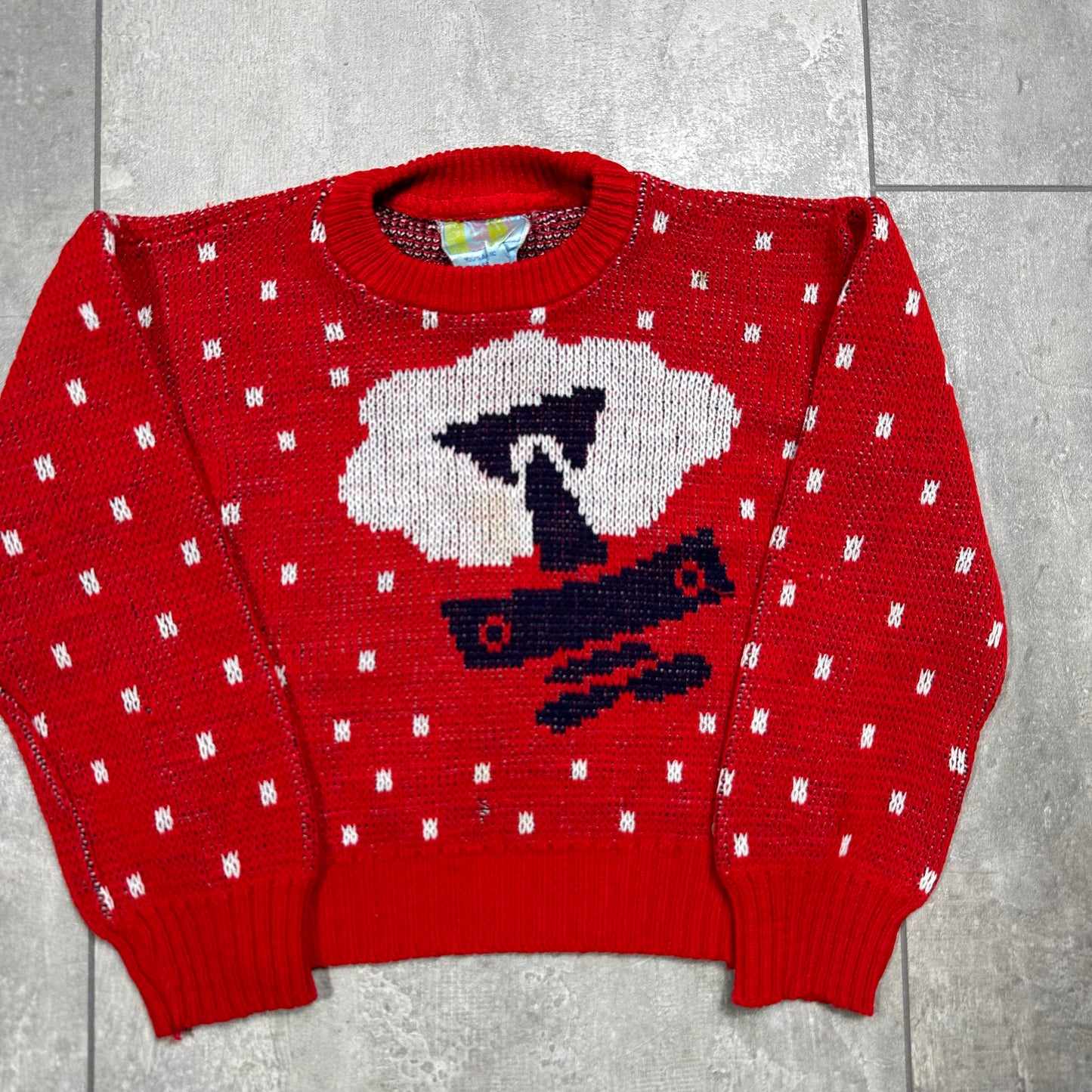 Intarsia Red Knitted Jumper 4-5 Years