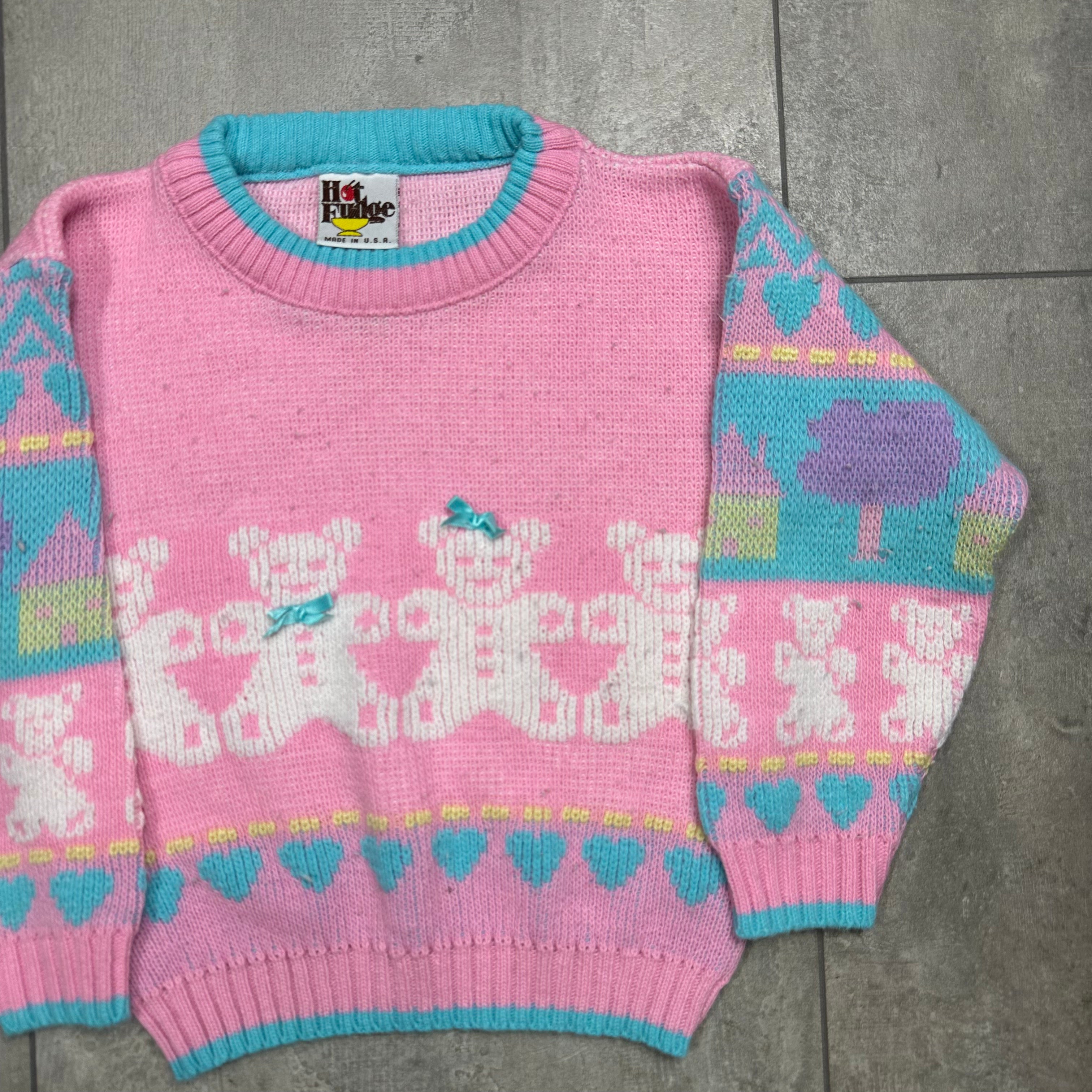 Teddy Bear Intarsia Knit 5-6 Years