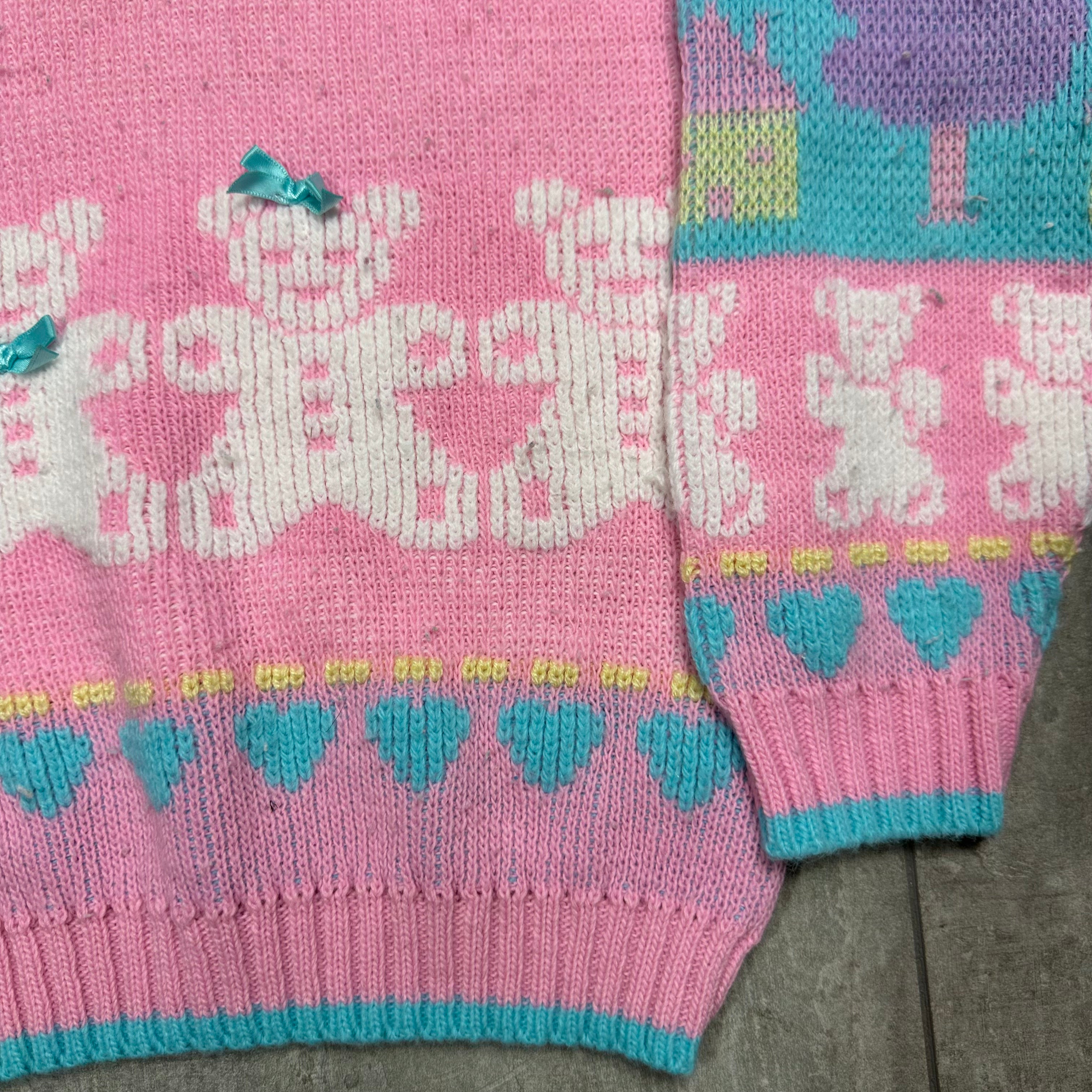 Teddy Bear Intarsia Knit 5-6 Years