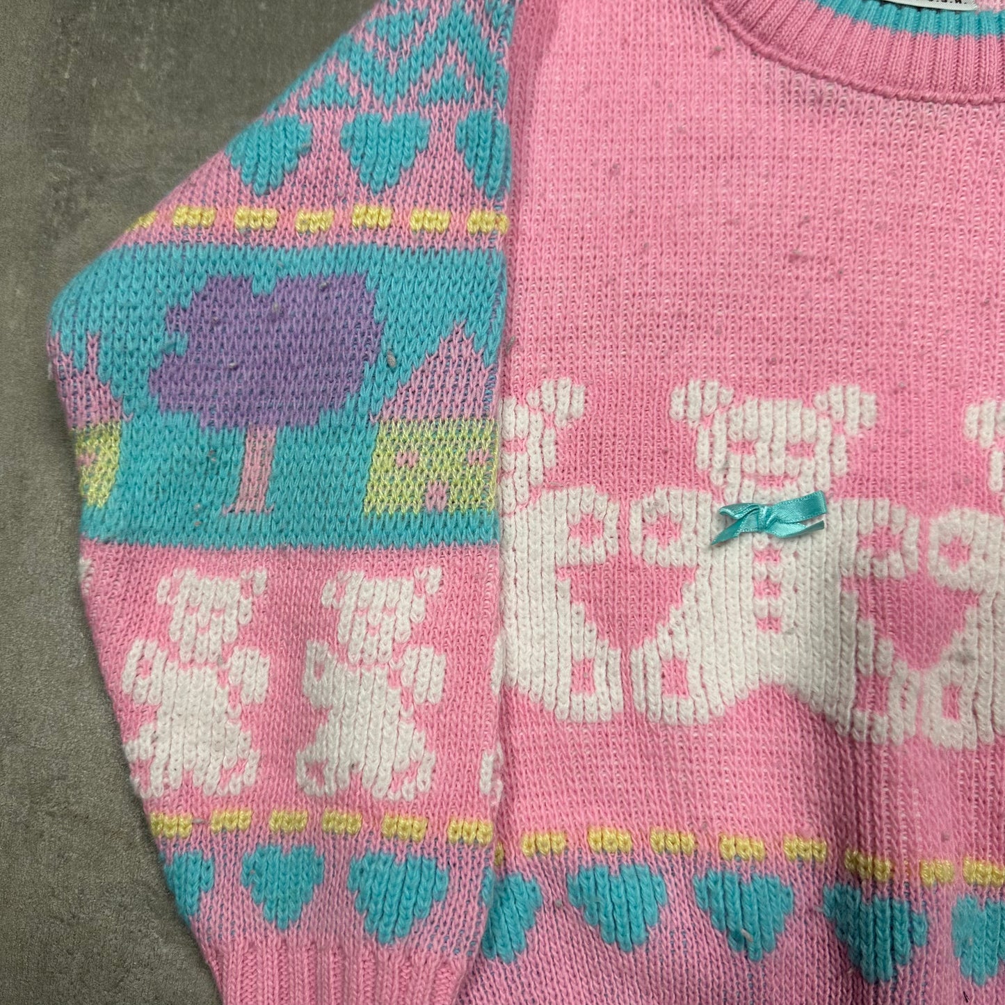 Teddy Bear Intarsia Knit 5-6 Years