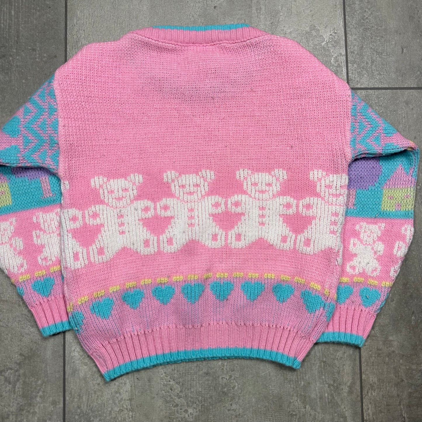 Teddy Bear Intarsia Knit 5-6 Years