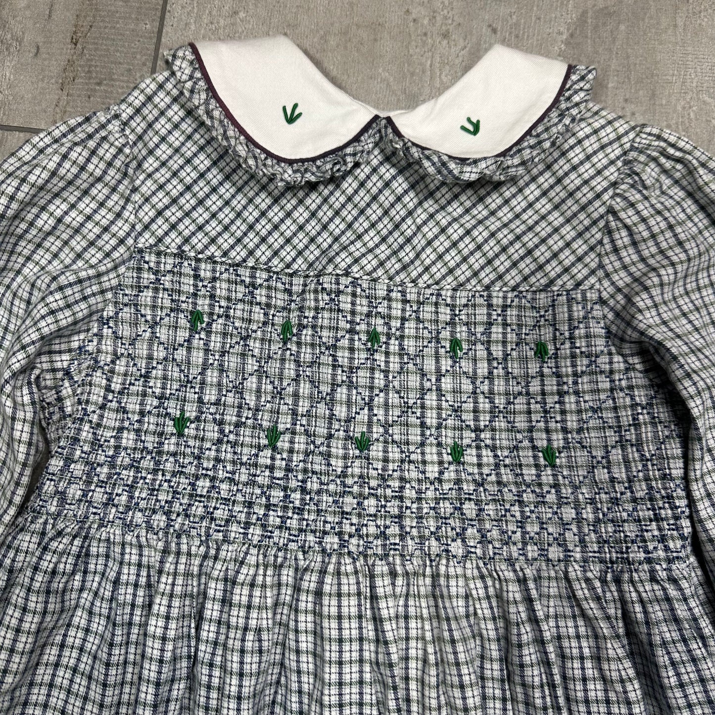 Tartan Smocked Prairie Dress 5-6 Years