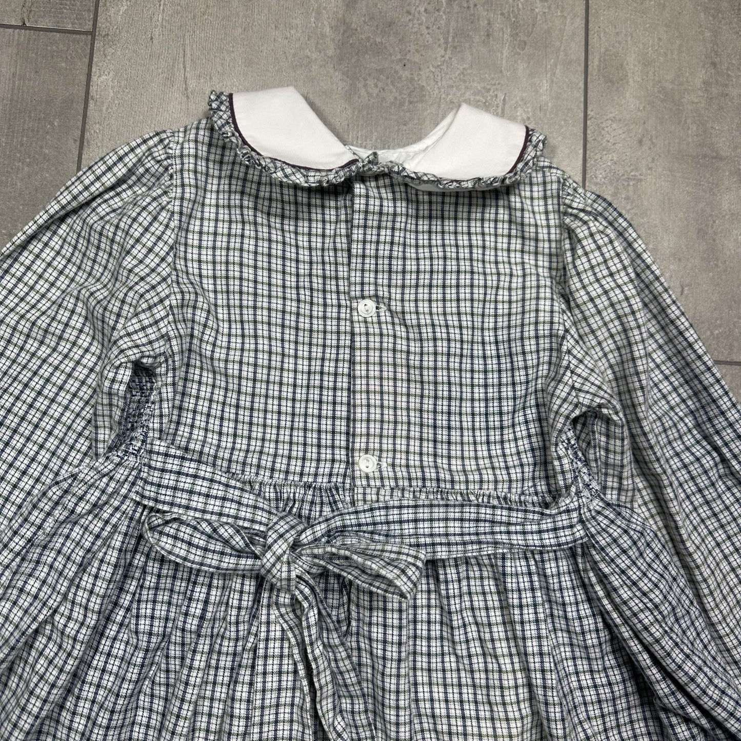 Tartan Smocked Prairie Dress 5-6 Years