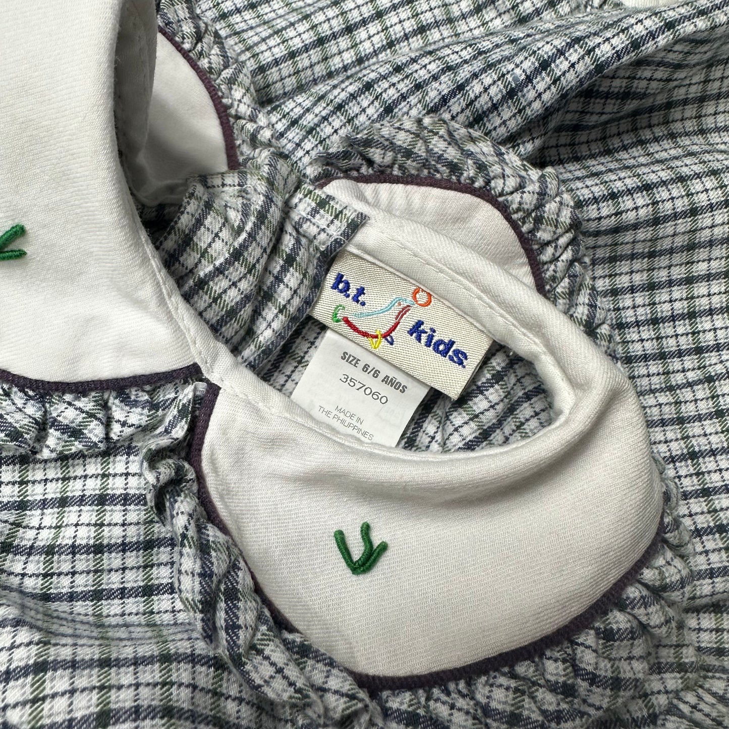 Tartan Smocked Prairie Dress 5-6 Years