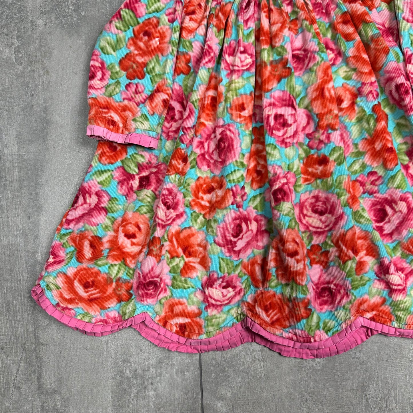 Floral Corduroy Winter Dress 2-3 Years