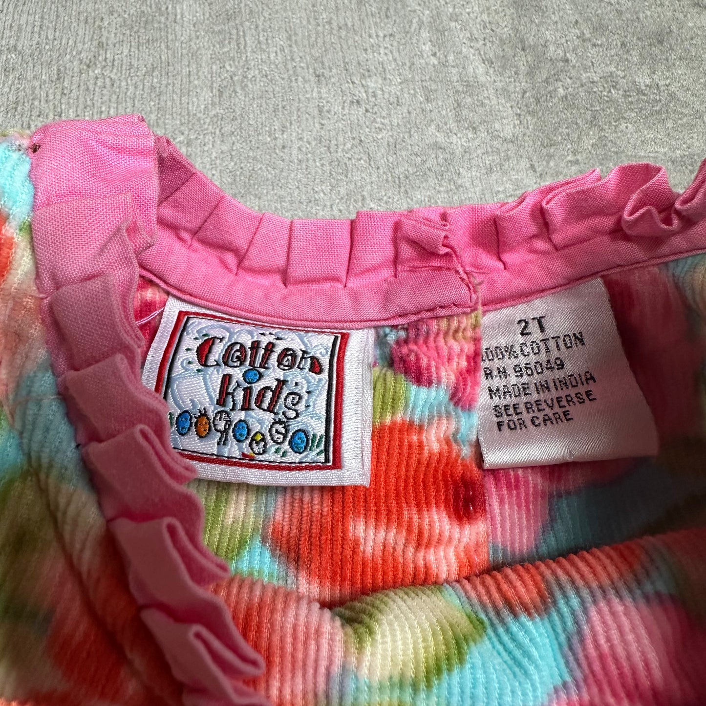 Floral Corduroy Winter Dress 2-3 Years