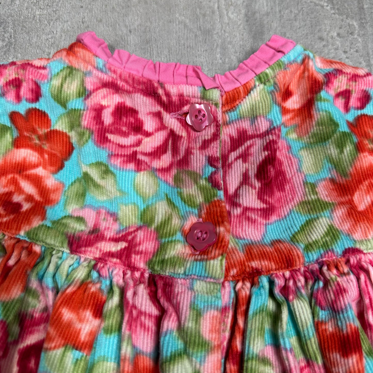 Floral Corduroy Winter Dress 2-3 Years