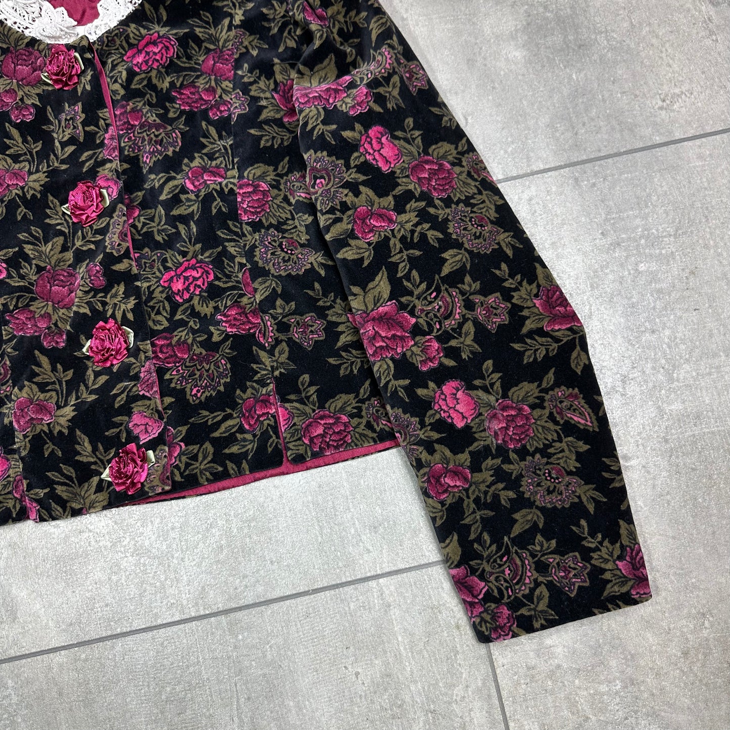 Velvet Rose Printed Jacket 9-10 Years