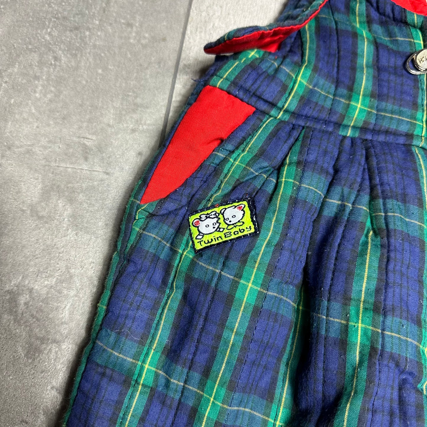 Plaid Embroidered Ski Salopettes 18-24 Months