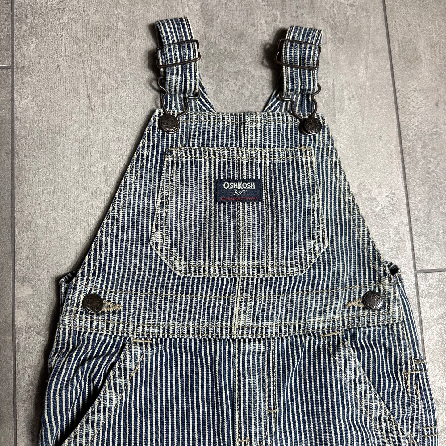 OshKosh Pinstripe Faded Dungarees 18-24 Months