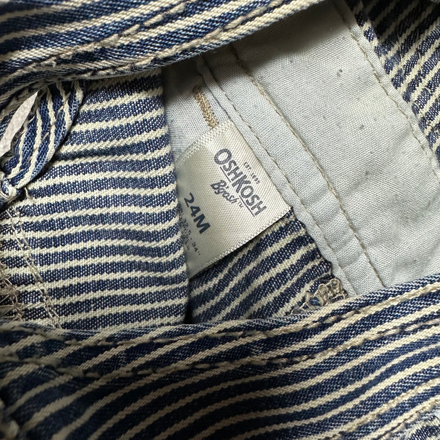 OshKosh Pinstripe Faded Dungarees 18-24 Months