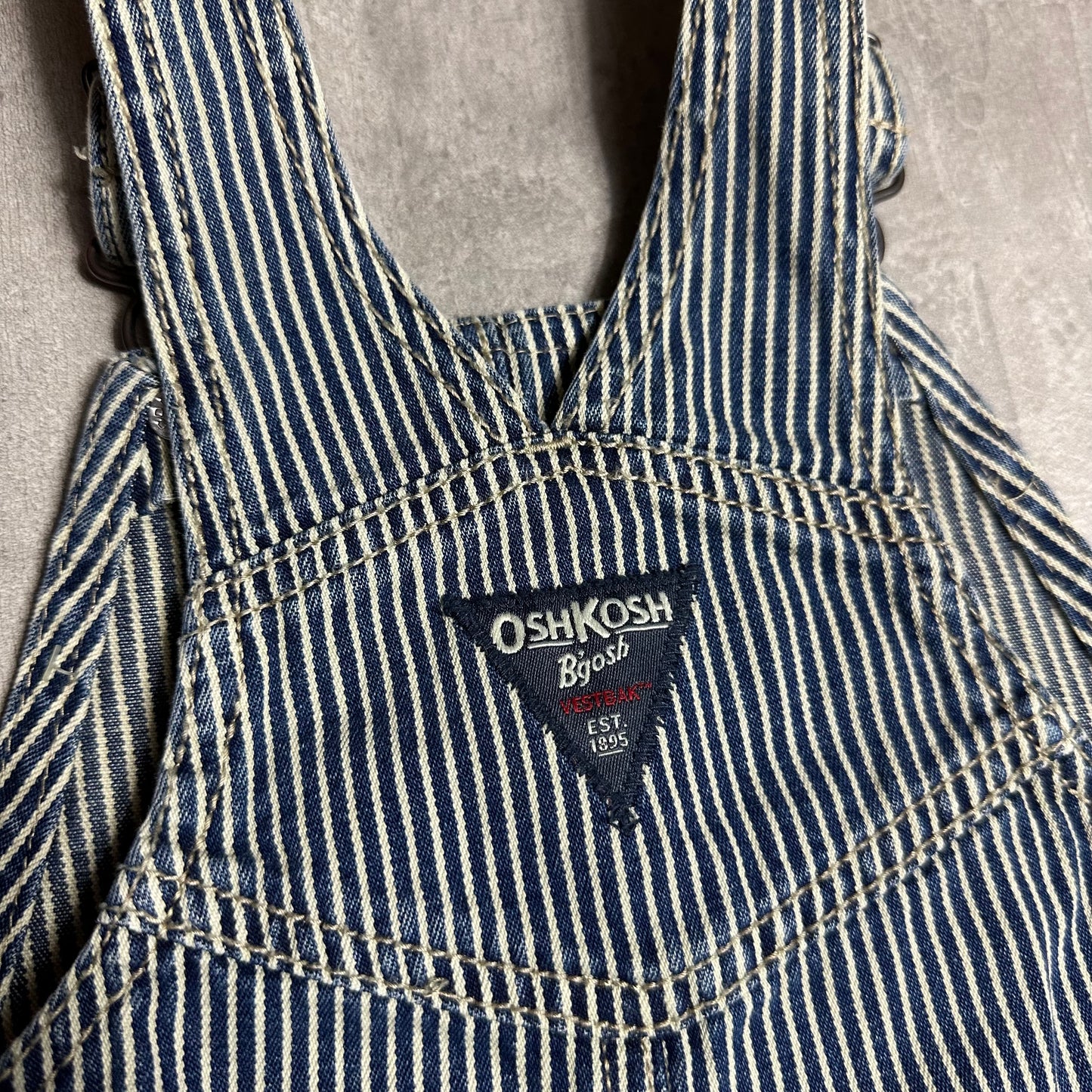 OshKosh Pinstripe Faded Dungarees 18-24 Months
