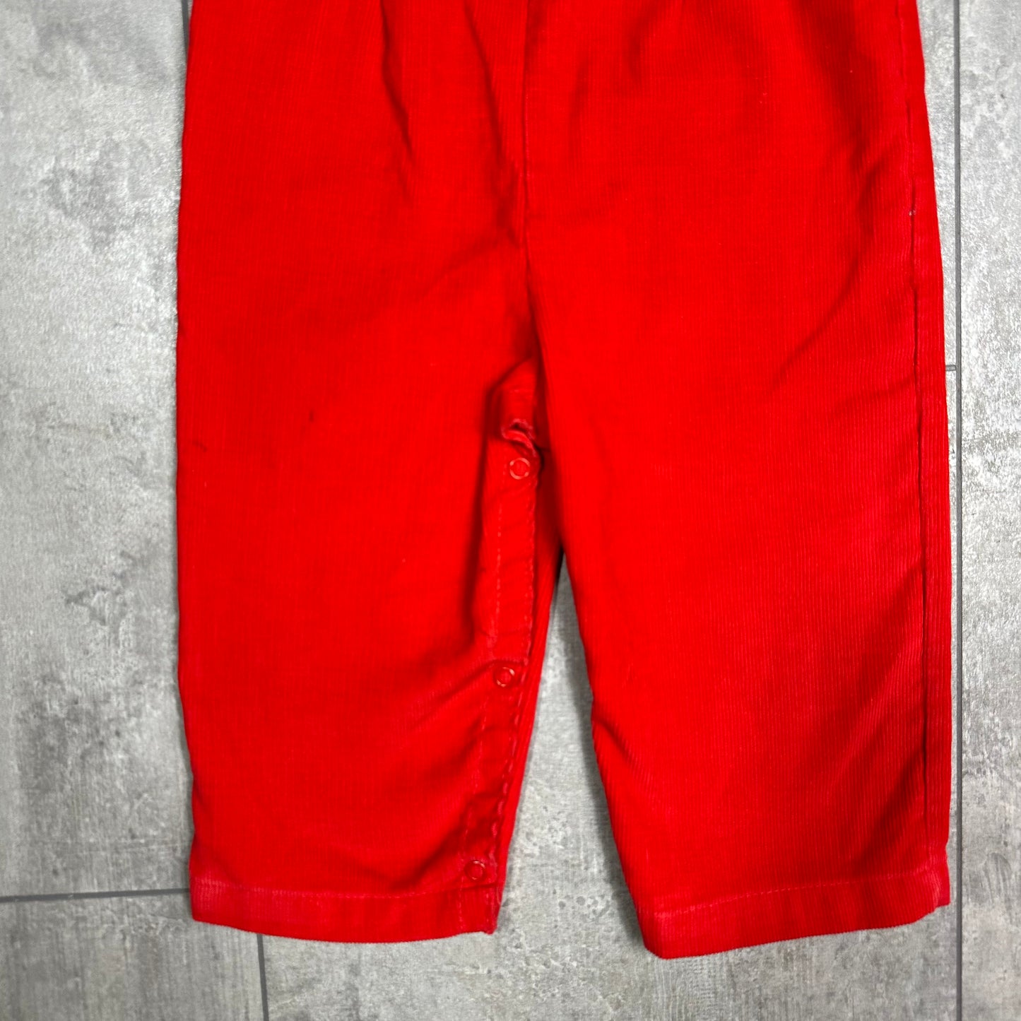 Red Corduroy All In One 18-24 Months