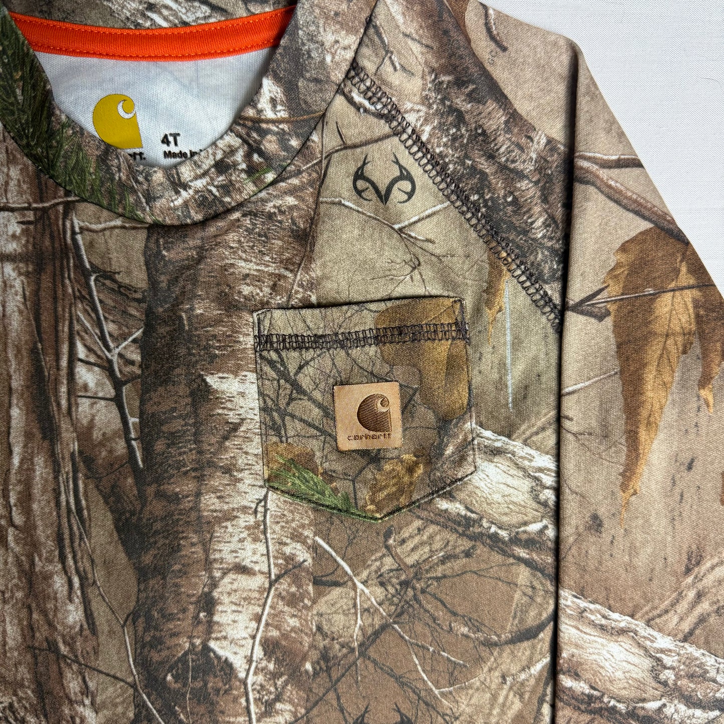 Carhartt Camo Long Sleeve Tshirt 4-5 Years