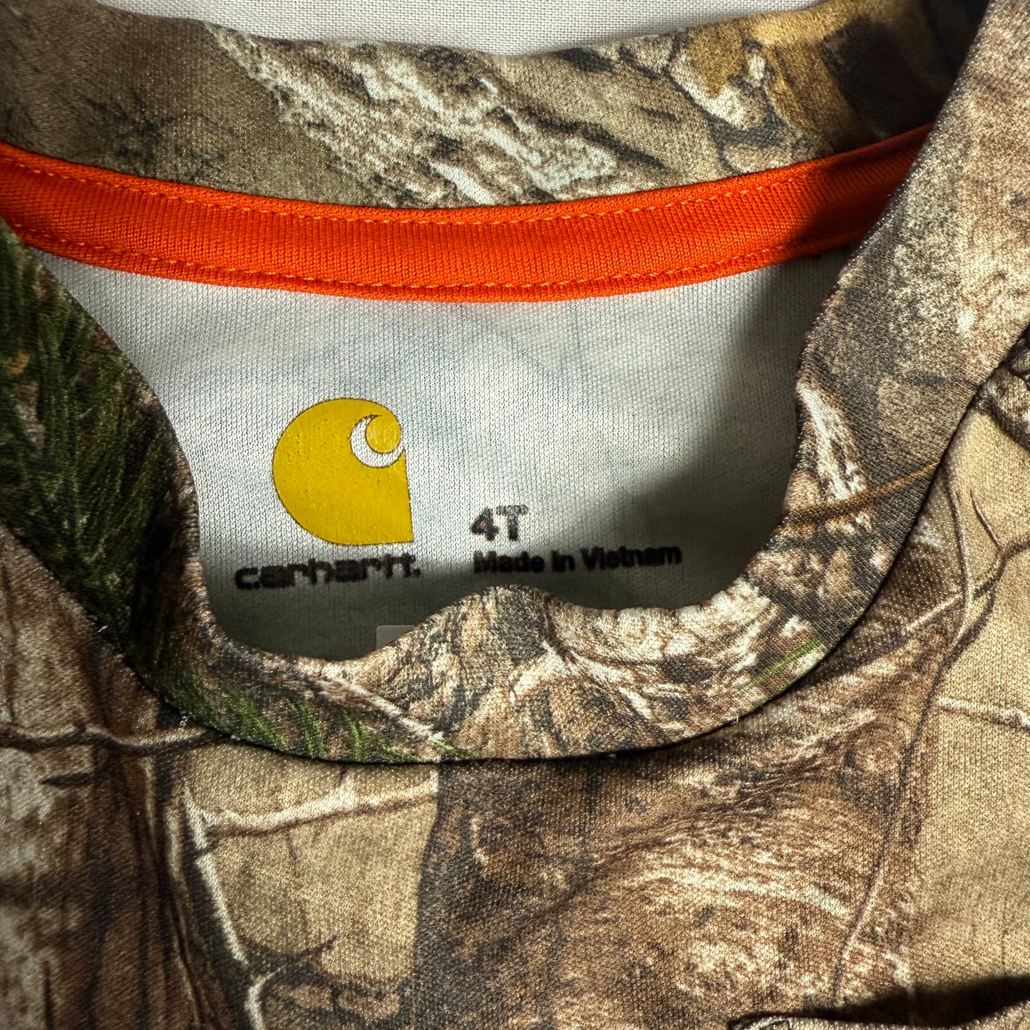 Carhartt Camo Long Sleeve Tshirt 4-5 Years