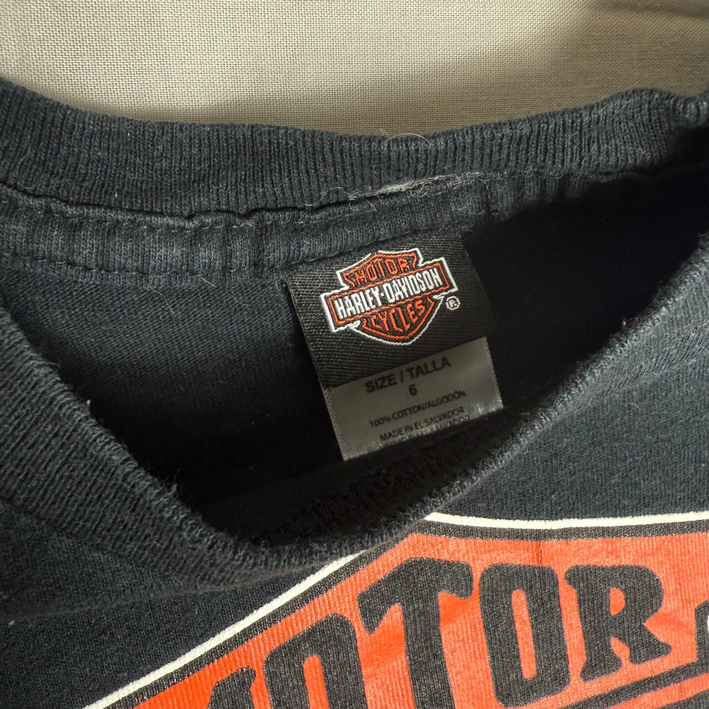 Harley Davidson Stripe Tshirt 5-6 Years