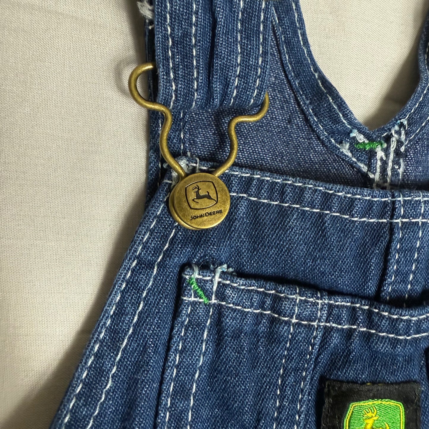 John Deere Dark Denim Dungarees 3-6 Months