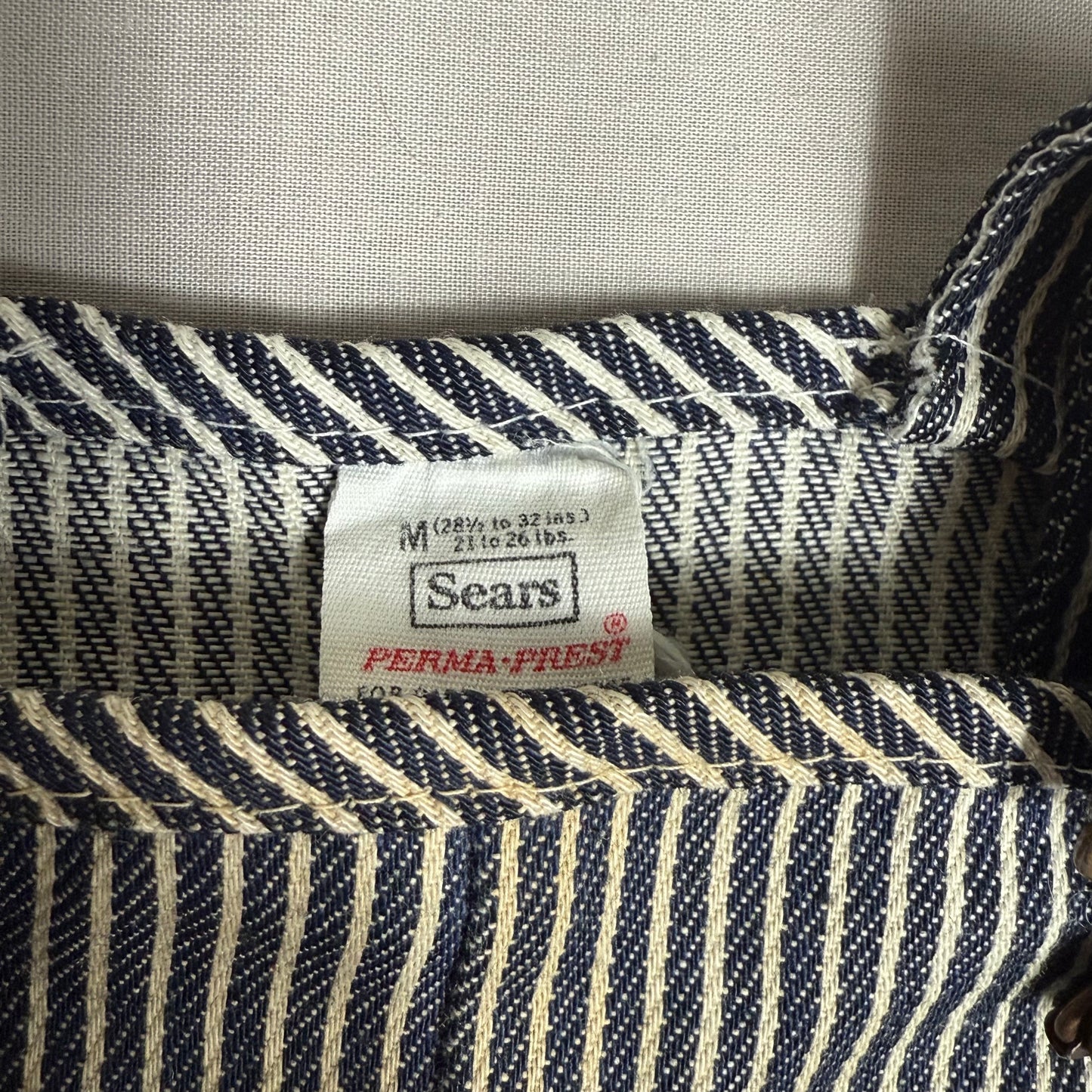Pinstripe Train Dungarees 9-12 Months
