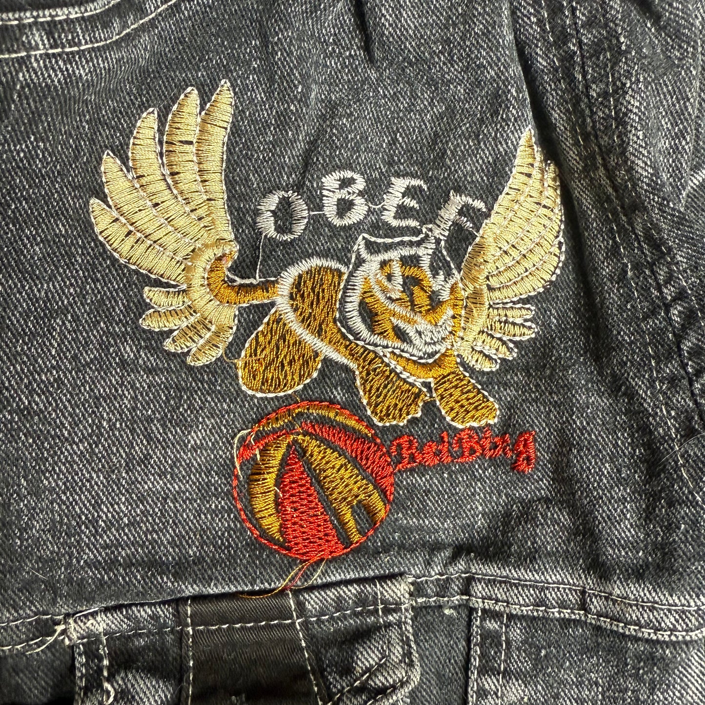 Lion Embroidered Cargo Jeans 9-12 Months