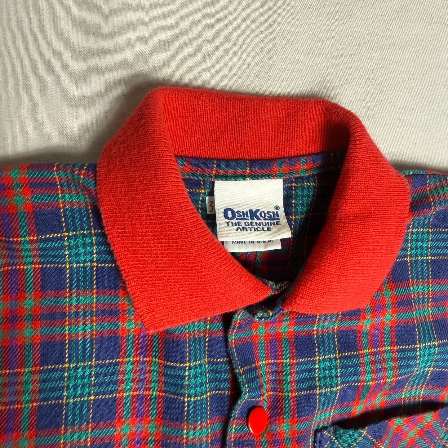 OshKosh B'Gosh Tartan All in One 12-18 Months
