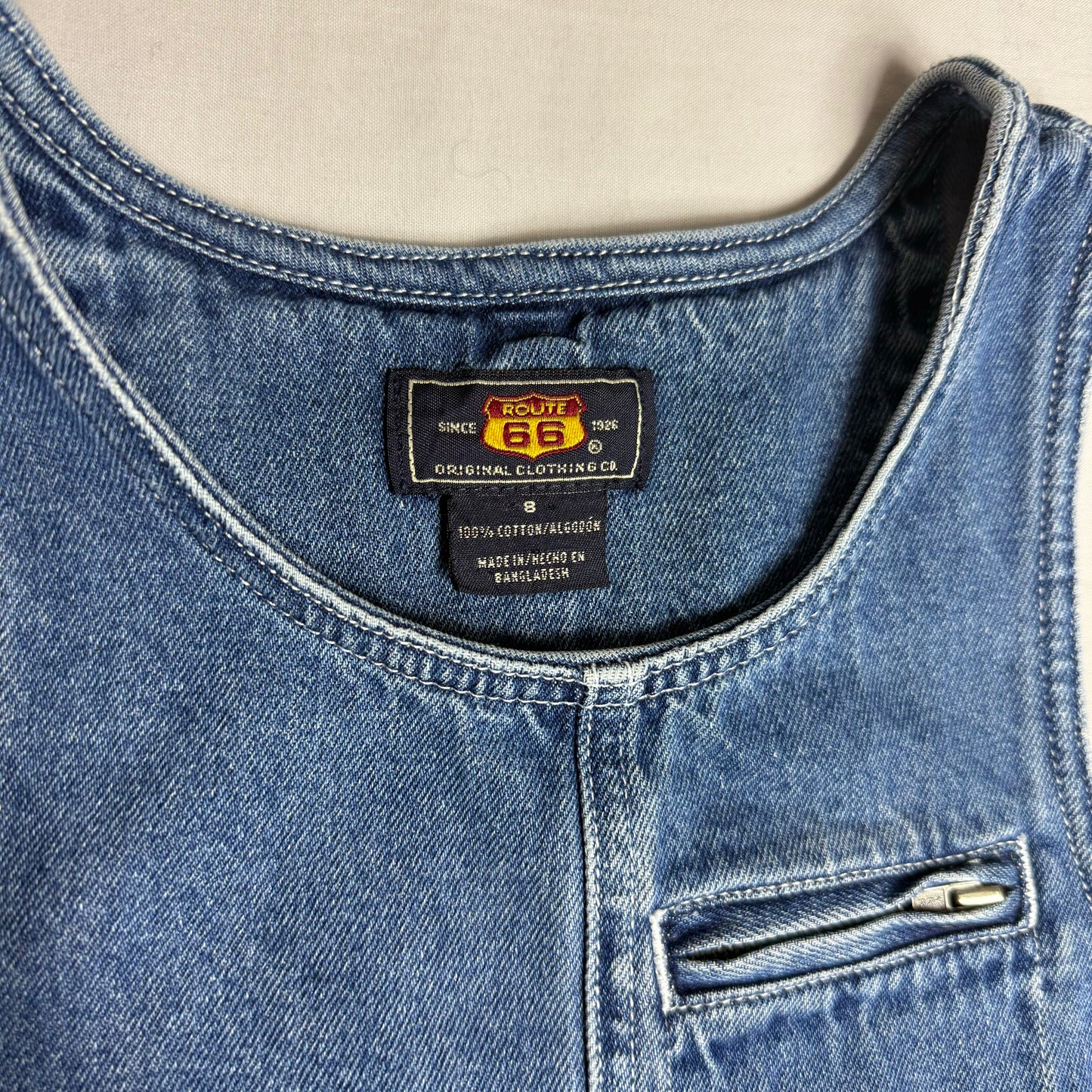 Retro Denim Pinafore Dress 8-9 Years