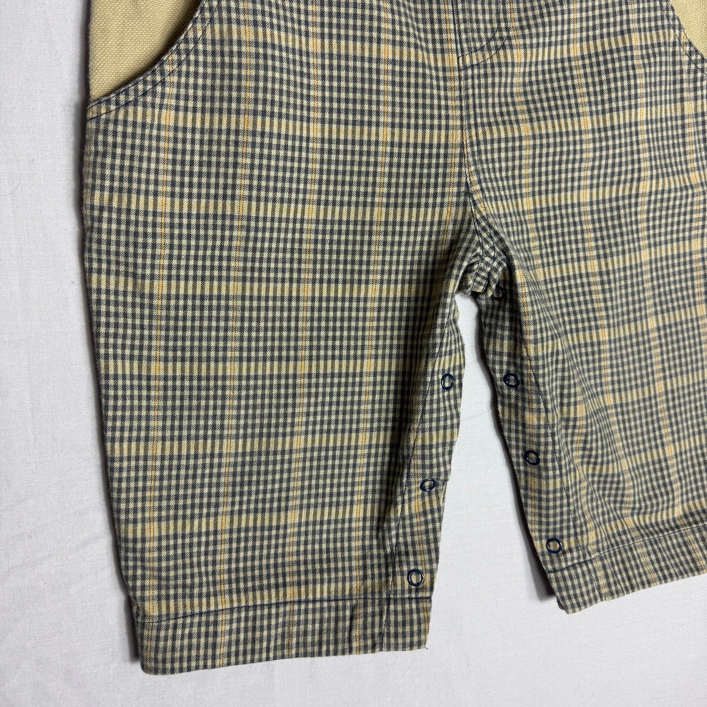 Retro Checkered Dungarees 18-24 Months