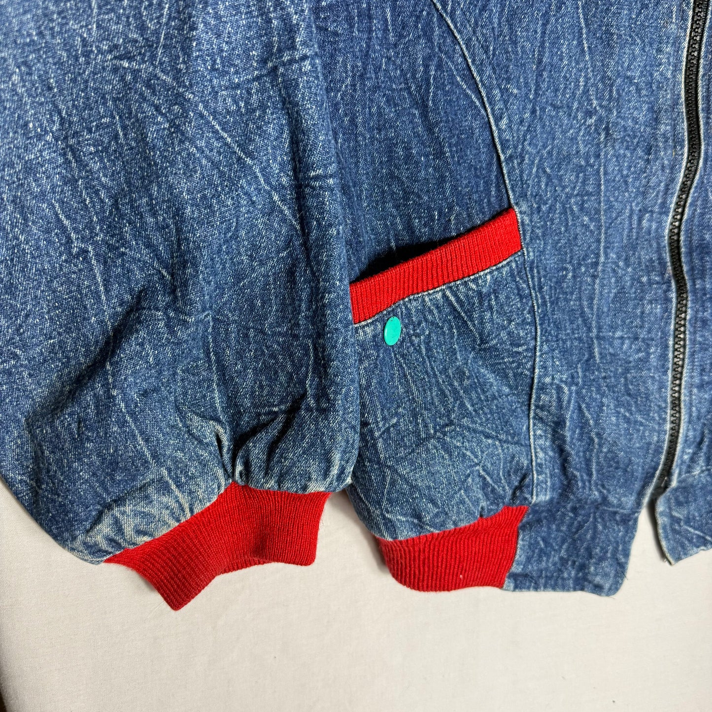 Space Travel Denim Varsity Jacket 11-12 Years