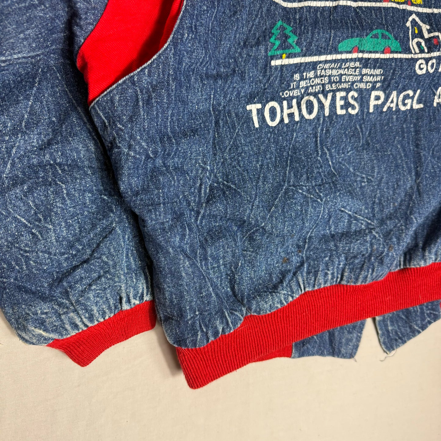 Space Travel Denim Varsity Jacket 11-12 Years