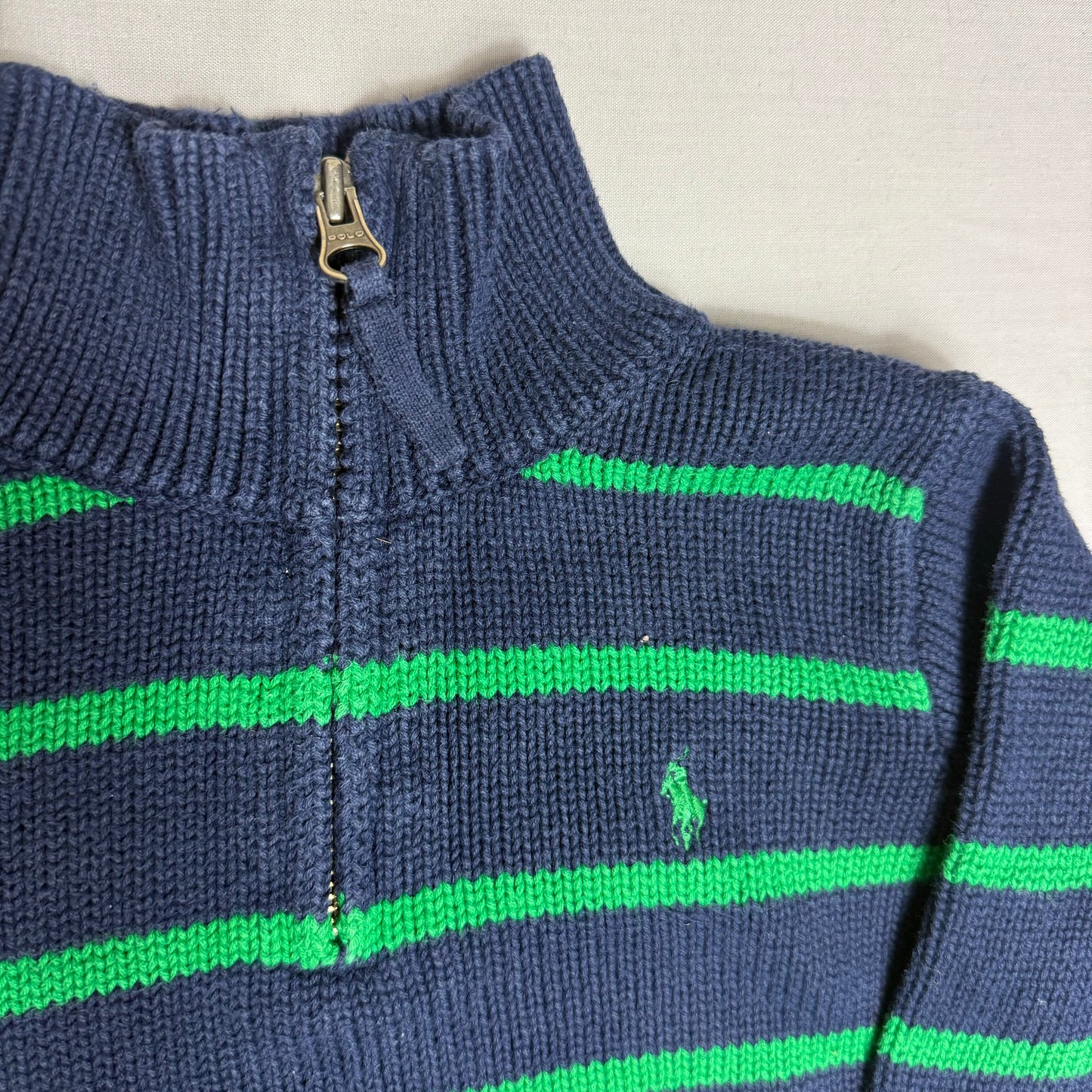 Ralph Lauren Stripe 1/4 Zip Knit 3-4 Years