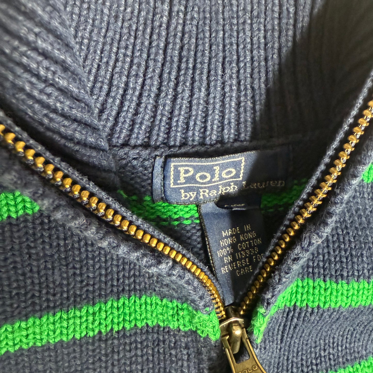 Ralph Lauren Stripe 1/4 Zip Knit 3-4 Years