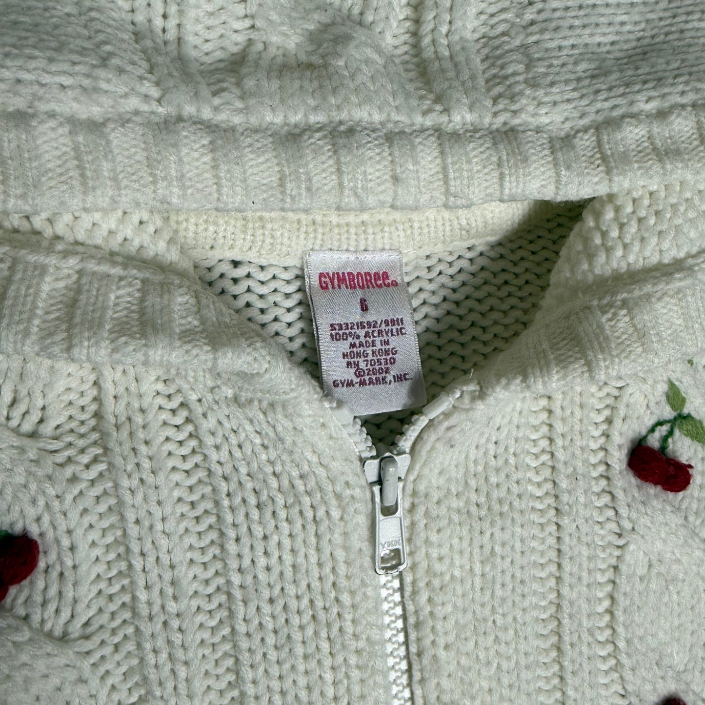 Cherry Cable Knitted Hoodie 6-7 Years