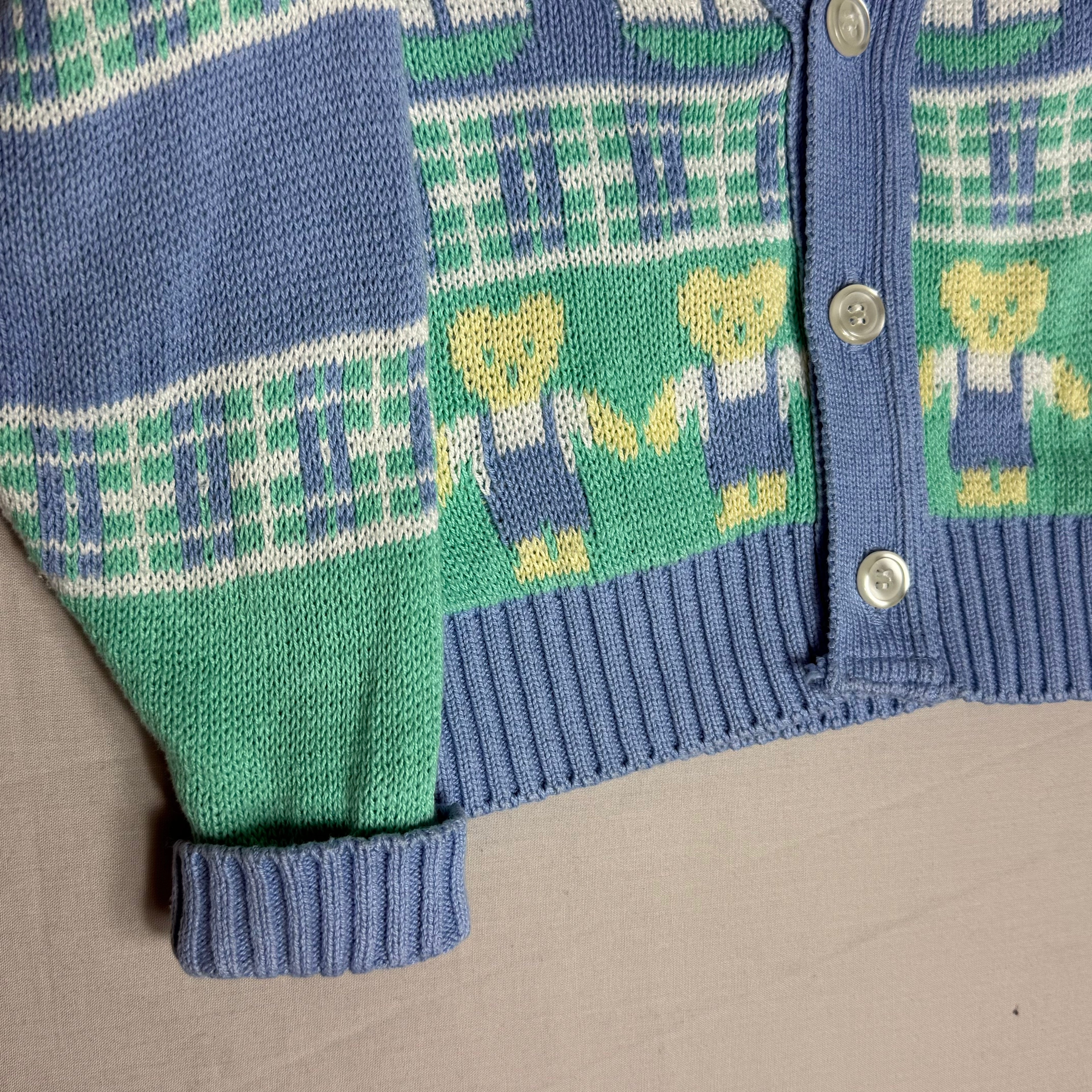 Teddybear Intarsia Knit Cardigan 18-24 Months