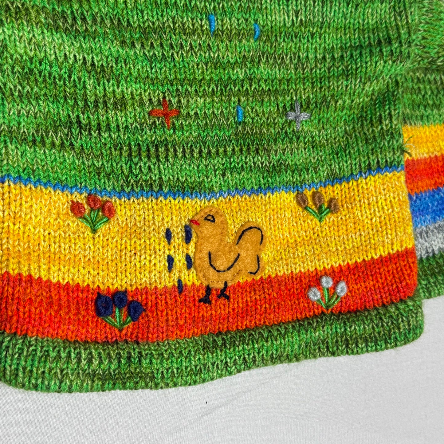 Peruvian Embroidered Knit Hoodie 2-3 Years