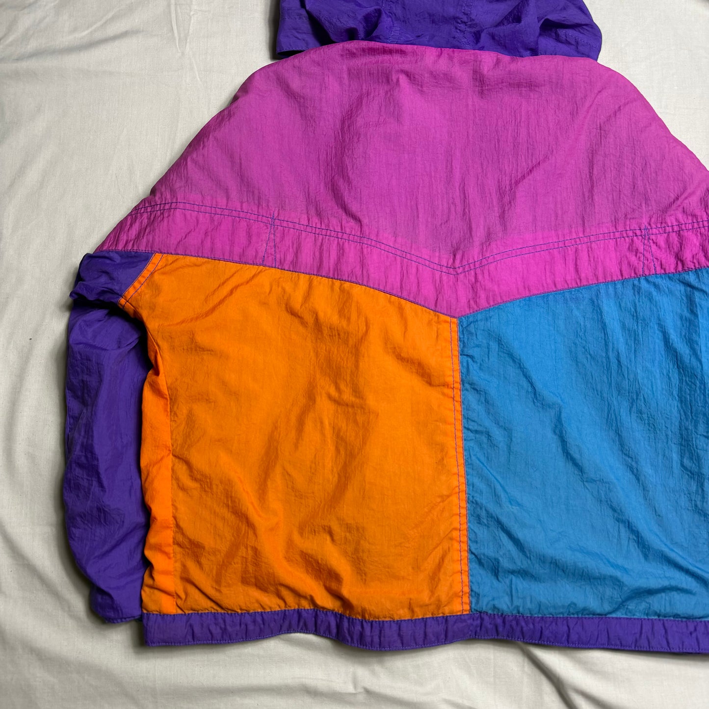 80s Colour Block Shell Jacket 12-13 Years